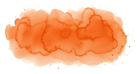 Abstract Orange Watercolor Wash Texture Background