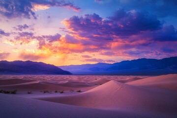 Naklejka premium Desert sunset panorama (2)