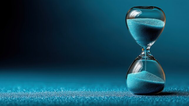 Hourglass representing the concept of weighted delay in wealth and the heavy yet patient wait for financial success