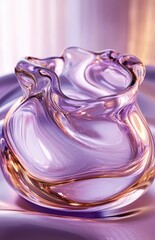 Holographic Abstract 3D Background – Luxury Fluid Crystal Design
