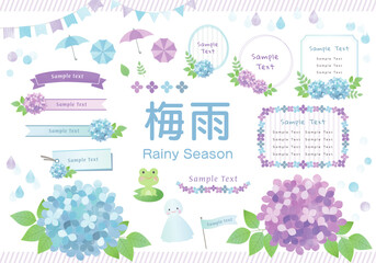 梅雨のあしらいセット＊RainySeason＊Hydrangea