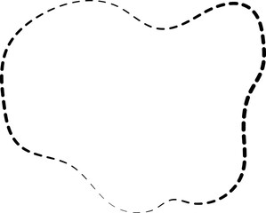 Circle shape dashed line. Geometric element