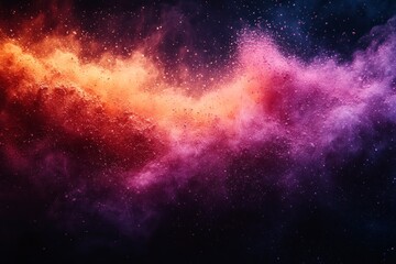 Fototapeta premium Cosmic dust cloud with brilliant, swirling colors