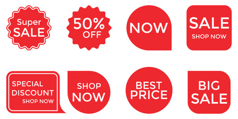 Sale, Discount Badges Set – Vintage, Special Offer, and Shopping Tags for Promotions.