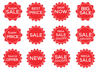 Sale, Discount Badges Set – Vintage, Special Offer, and Shopping Tags for Promotions.