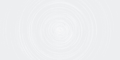 Abstract white glowing geometric lines on gray background. Modern shiny blue circle lines pattern. Futuristic technology concept