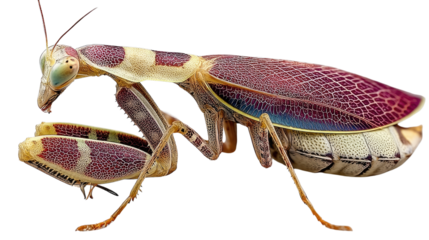 Praying Mantis: An exquisite praying mantis showcases its intricate beauty, a fascinating insect poised with an air of alertness, captured in stunning detail.