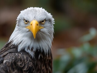 Obraz premium Close-up of an eagle's fierce gaze