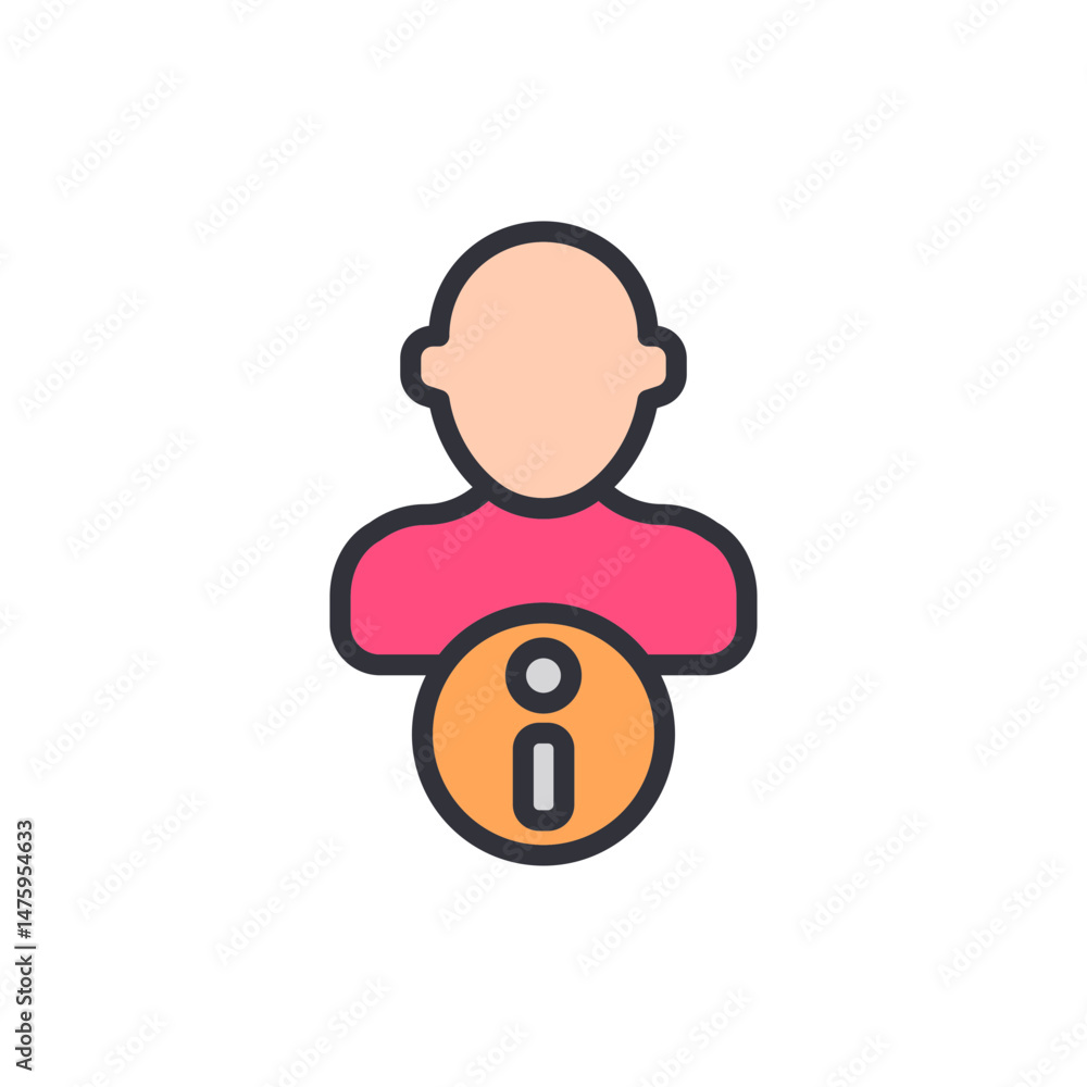 Poster user profile information icon displaying important details and support