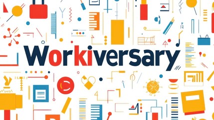 Celebrating Workiversary: A Colorful Abstract Design