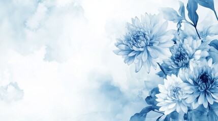 Chinese style ink wash flower painting