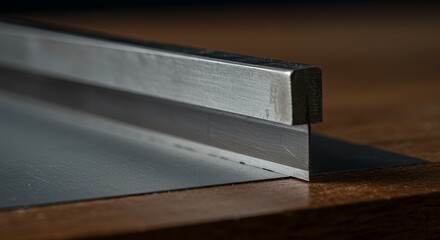 Precision Metalwork: Close-up of a Metal Shearing Tool in Action