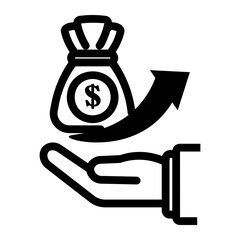 return of investment Line Icon