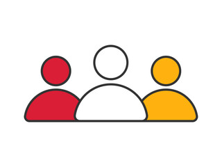 Customer icon. Marketing icon and symbol. Colored outline Icon. Simple flat vector icon.