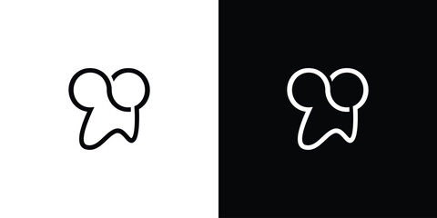 Unique and fun infinity tooth logo design