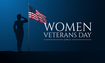Happy Women Veterans Day United States of America background vector illustration