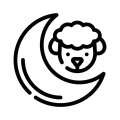 sheep line icon