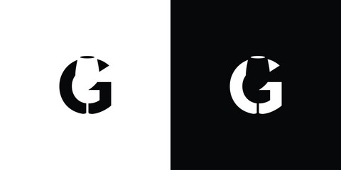 Unique and strong Glass logo design