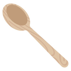 wooden spoon isolated on white