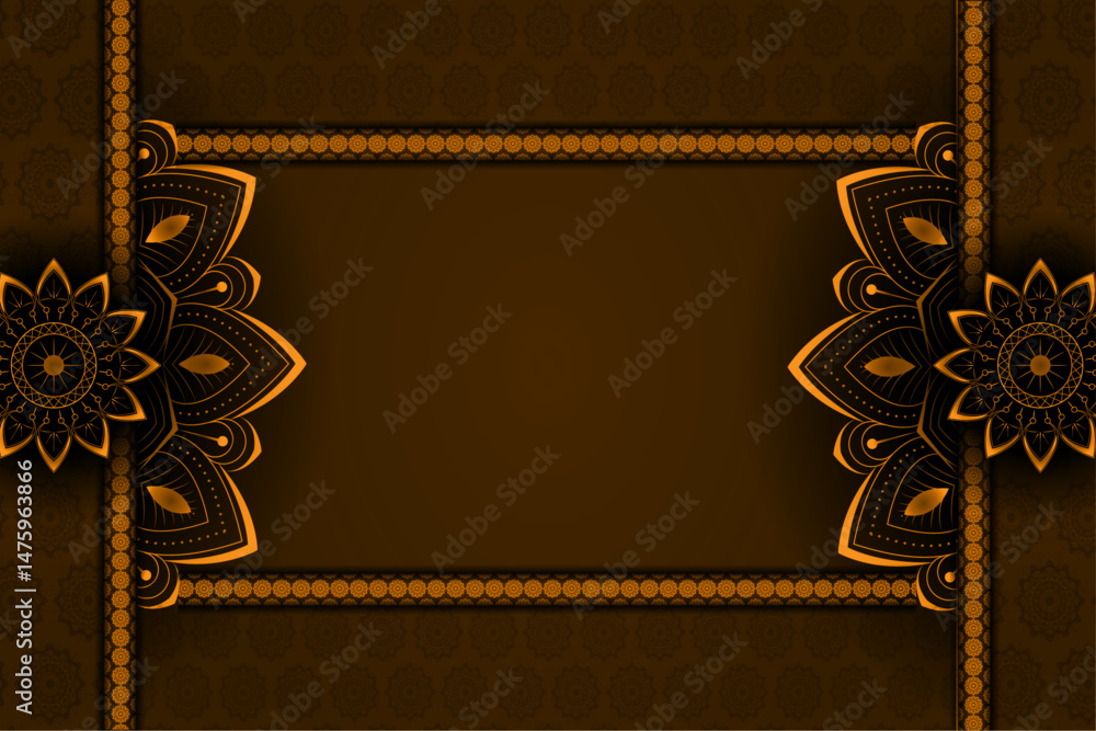 Poster mandala pattern banner design with colorful gradient background | creative abstract template for fly