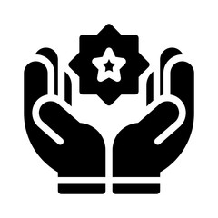 prayer glyph icon
