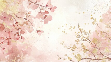 Chinese style ink wash flower painting