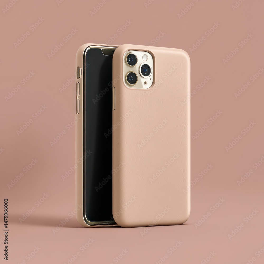 Poster personalized phone case mockup with ample blank space for your custom branding or logo.