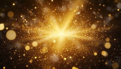 Golden Sparkling Burst