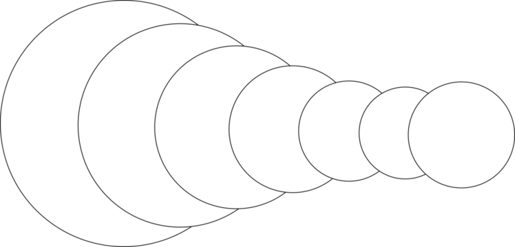 Circle white overlapping frame blend flowing. Technology design