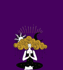 a woman in mediation 