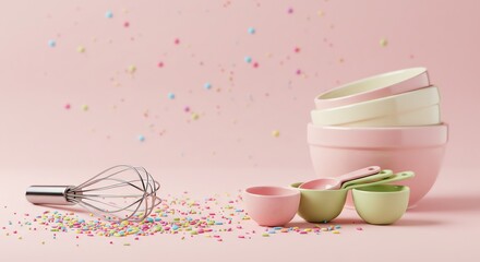 Baking Bowl Whisk and Sprinkle