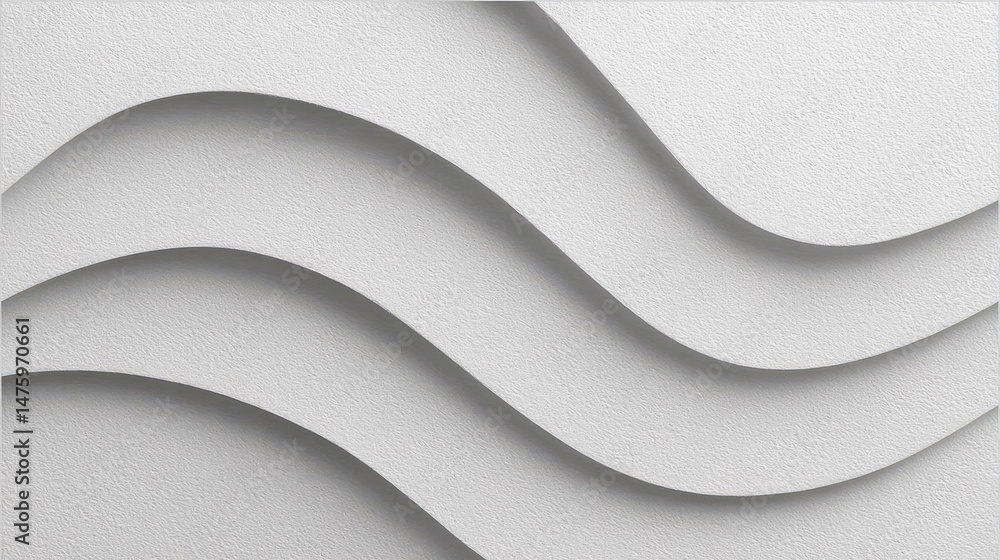 Poster textured white waves create modern design element