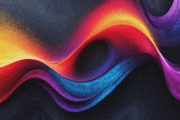 Abstract Colorful Wave Background Vibrant Swirls of Red, Blue, and Yellow Hues