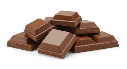 Pile of Milk Chocolate Bar Pieces