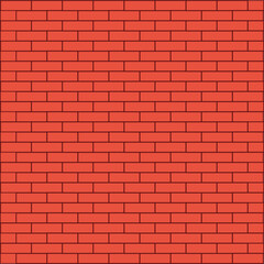 Seamless Red Brick Wall Texture Vector