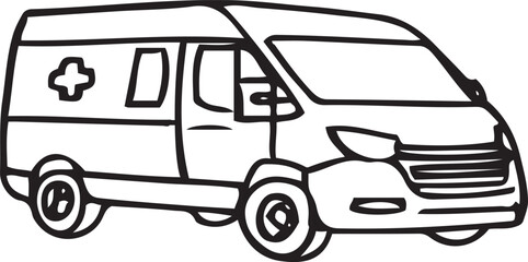 vector art of a micro bus.