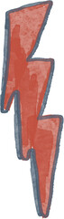 Watercolor lightning bolt