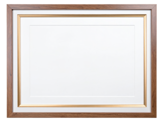 Striking contrast, a white and gold ornate frame against deep black background
