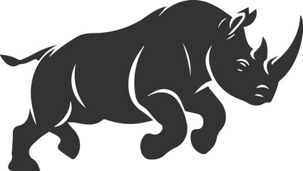 Rhino vector silhouette