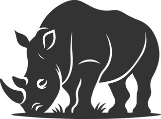 Rhino vector silhouette