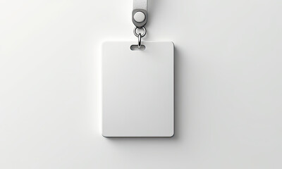 Blank White ID Card Mockup - Minimalism