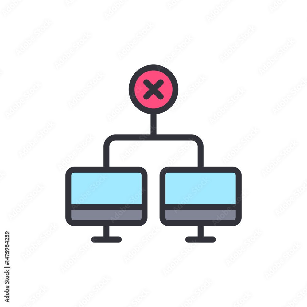 Poster network connection failed with red x over servers on transparent layout