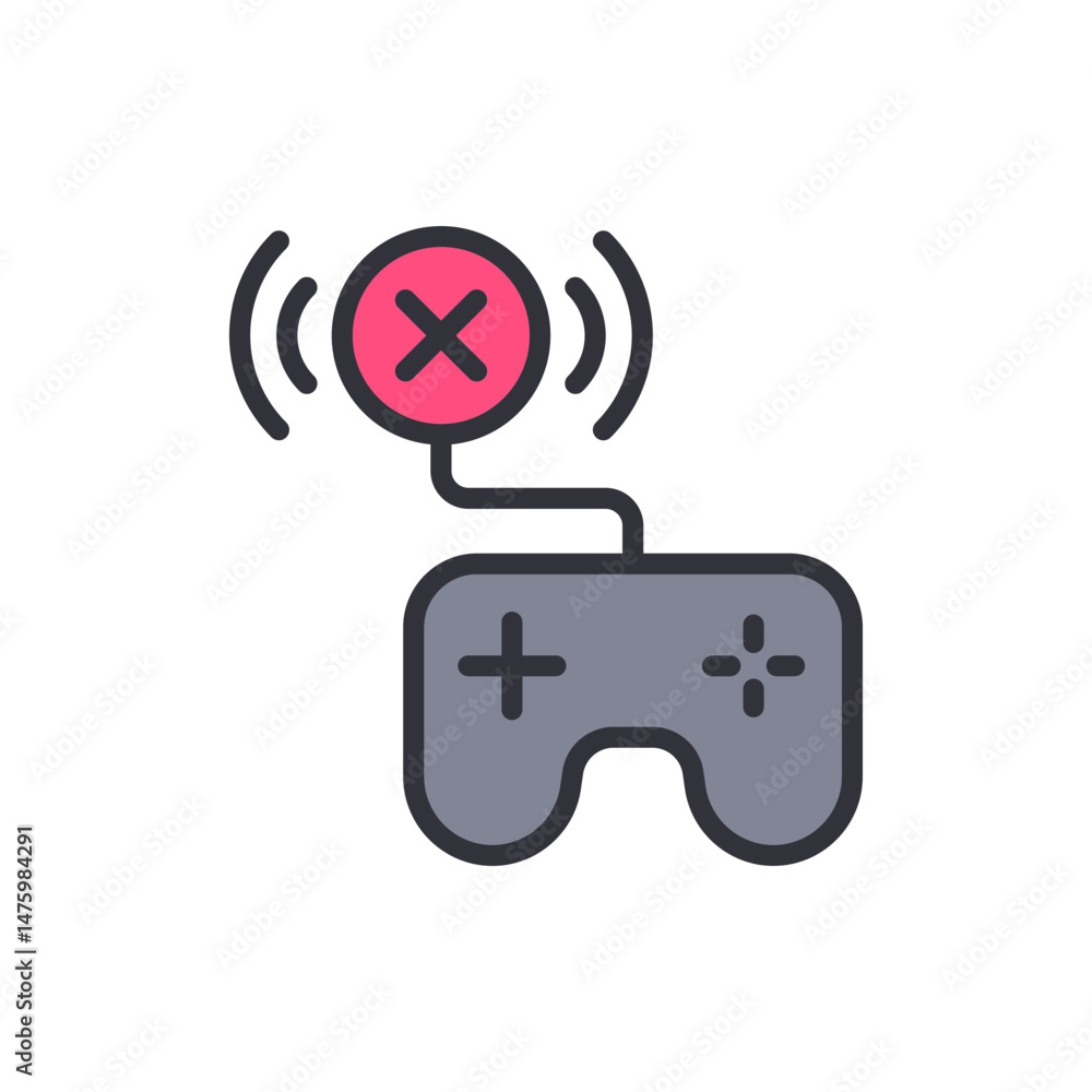 Poster wireless gaming controller with connectivity problem or signal interrupted