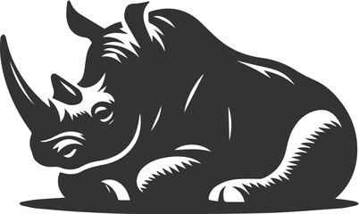 Rhino vector silhouette