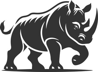 Rhino vector silhouette