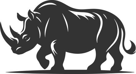 Fototapeta premium Rhino vector silhouette