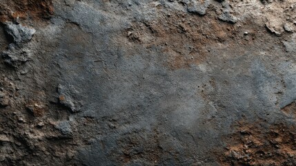 Fototapeta premium Rough-Textured Stone Surface: A Moody, Dark Grey and Rust Abstract