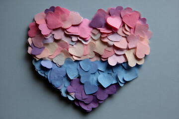 Obraz premium transgender flag of paper hearts