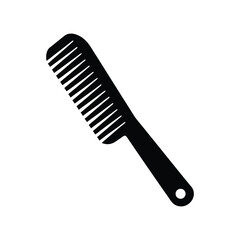 Simple Black and White Comb Illustration Hair Styling and Grooming Icon