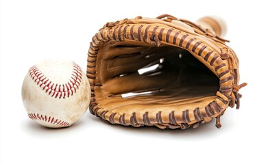 Fototapeta premium Baseball glove and ball (1)